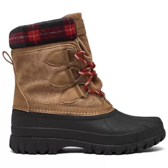 SKECHERS PLAID WINTER DUCK BOOTS - Picture 2 of 7